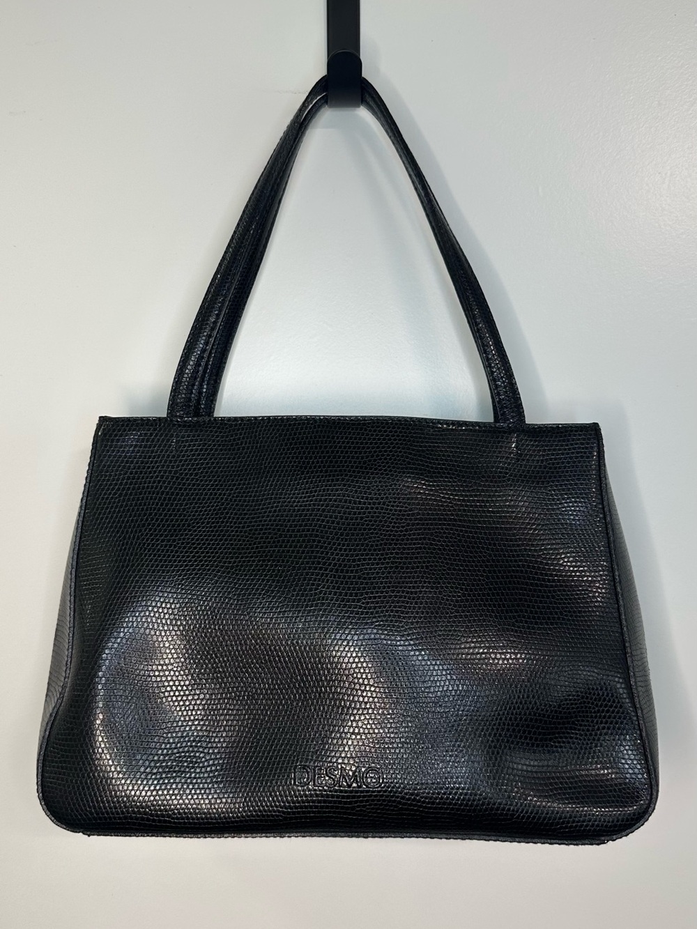 DESMO Black Textured Hand Bag